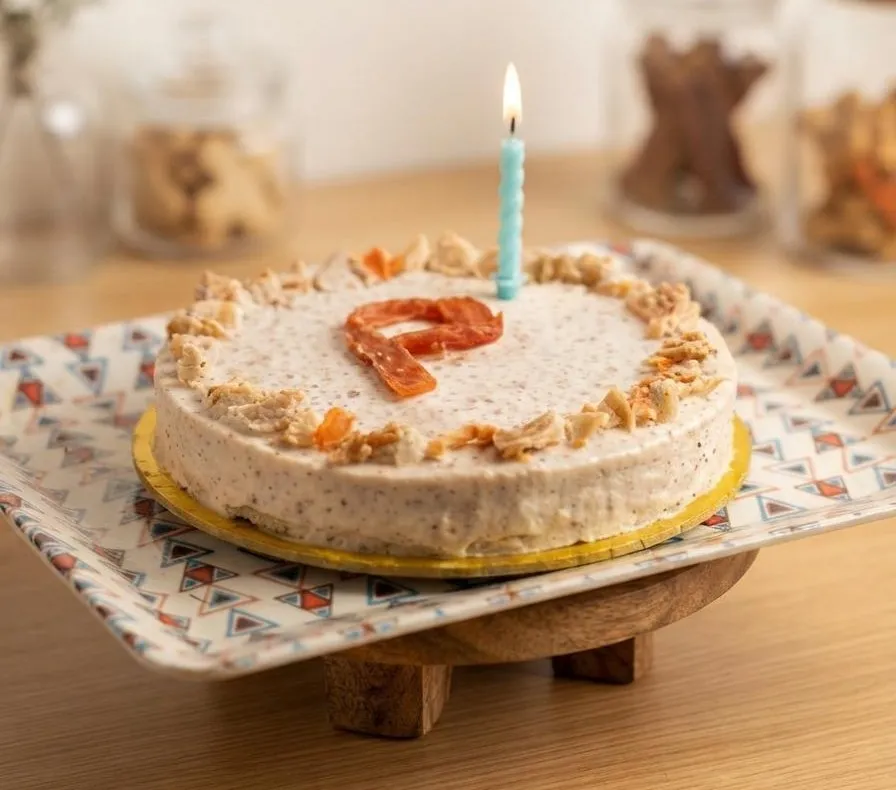 Chicken Birthday Cake for dogs made with natural ingredients
